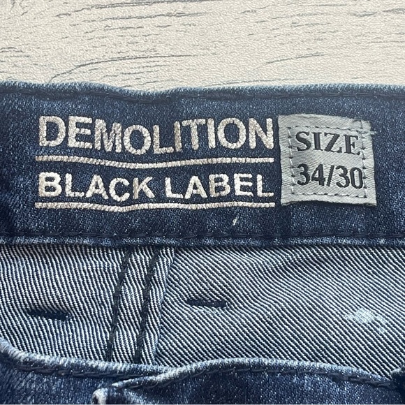Demolition Black Label Acid Splash Distressed Jeans 34/30 - Picture 8 of 14